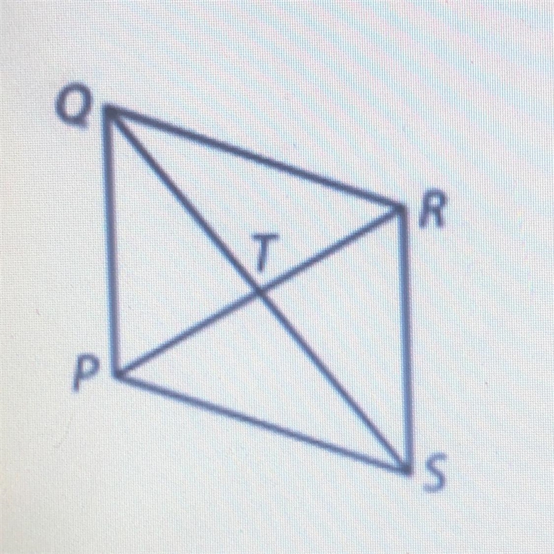 A staircase handrail is made from congruent parallelograms. In parallelogram PQRS-example-1