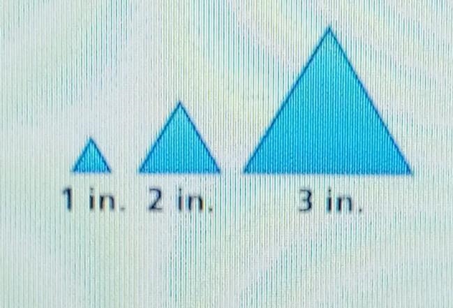 Each triangle is equilateral. Is the relationship between the perimeter and the side-example-1