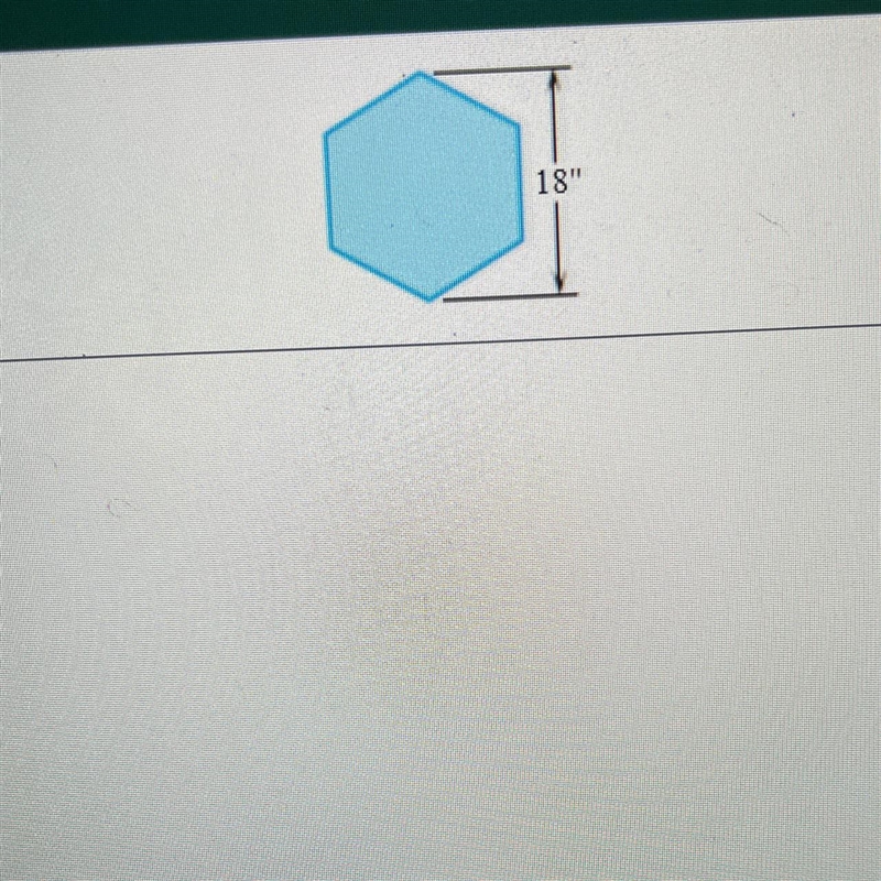 Find the area of the figure given to the right. The hexagon is regular. Round to the-example-1