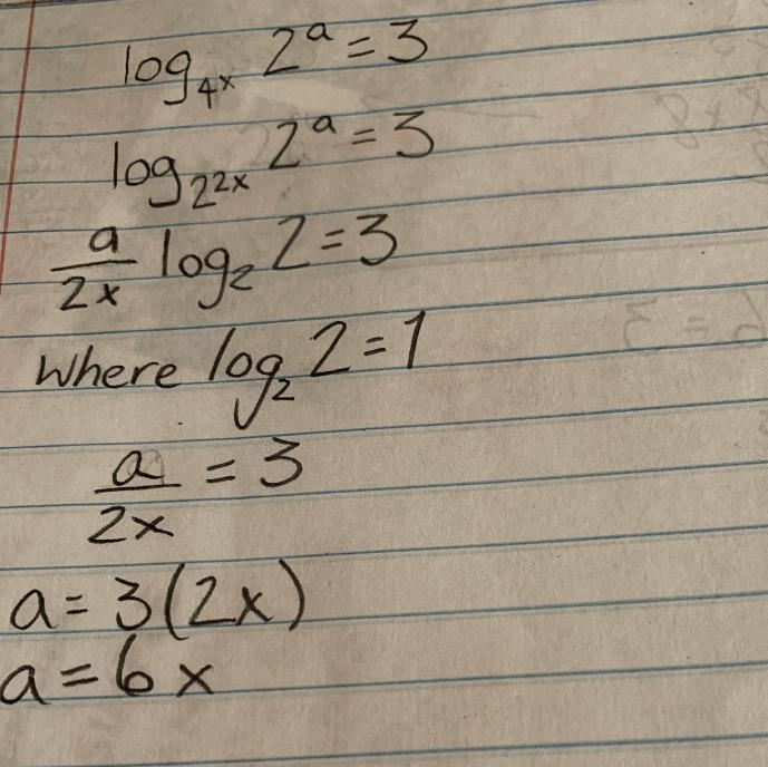 I solved this logarithmic equation, and answered it in terms of x * PLEASE ANSWER-example-1