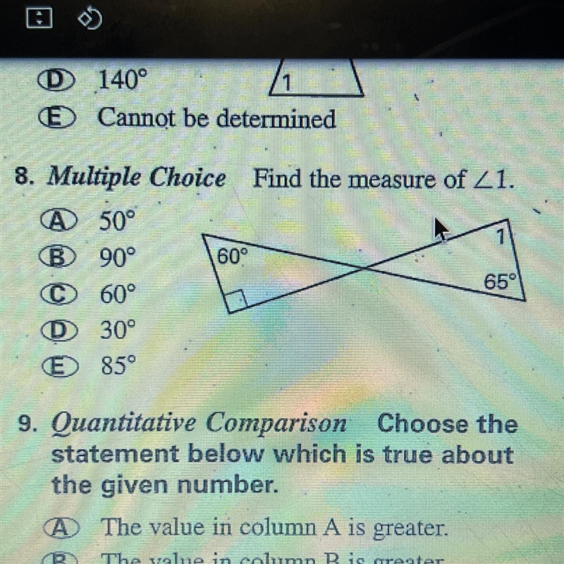 Number 8 is the answer 90*-example-1