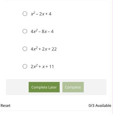 Thompson gets 4x2 – 3x + 9 dollars for his work. Murray gets 5x + 13 dollars for his-example-1