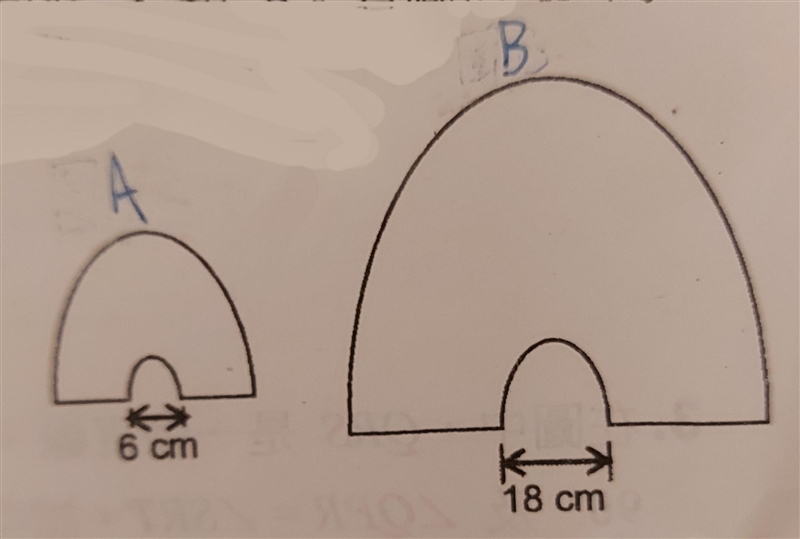 A and B are similar, If the perimeter of A is 51cm. Find the perimeter of B.(English-example-1