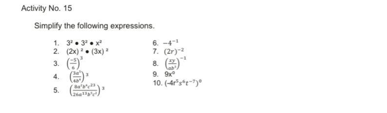 Simplify the following expressions, SHOW UR SOLUTIONS PLS-example-1