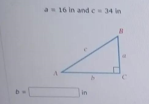 The lengths of two sides of the right triangle ABC shown in the illustration are given-example-1