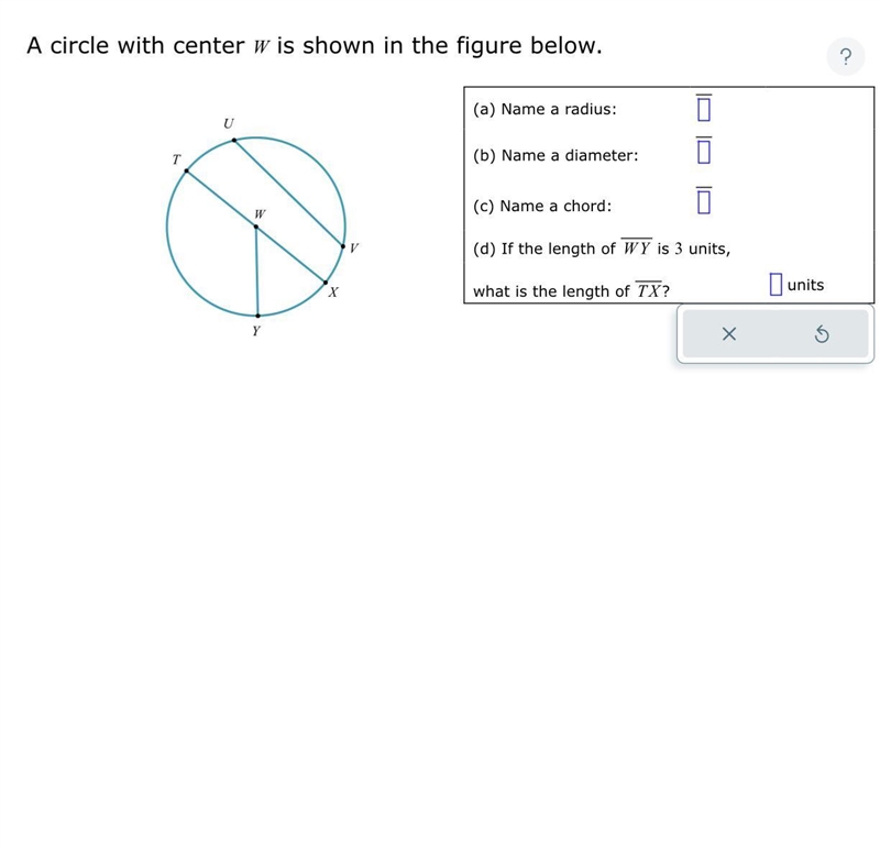 A circle with center w is shown in the figure below .-example-1