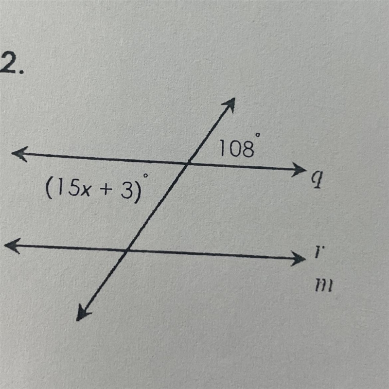 (15x + 3) 108 Solve for x-example-1