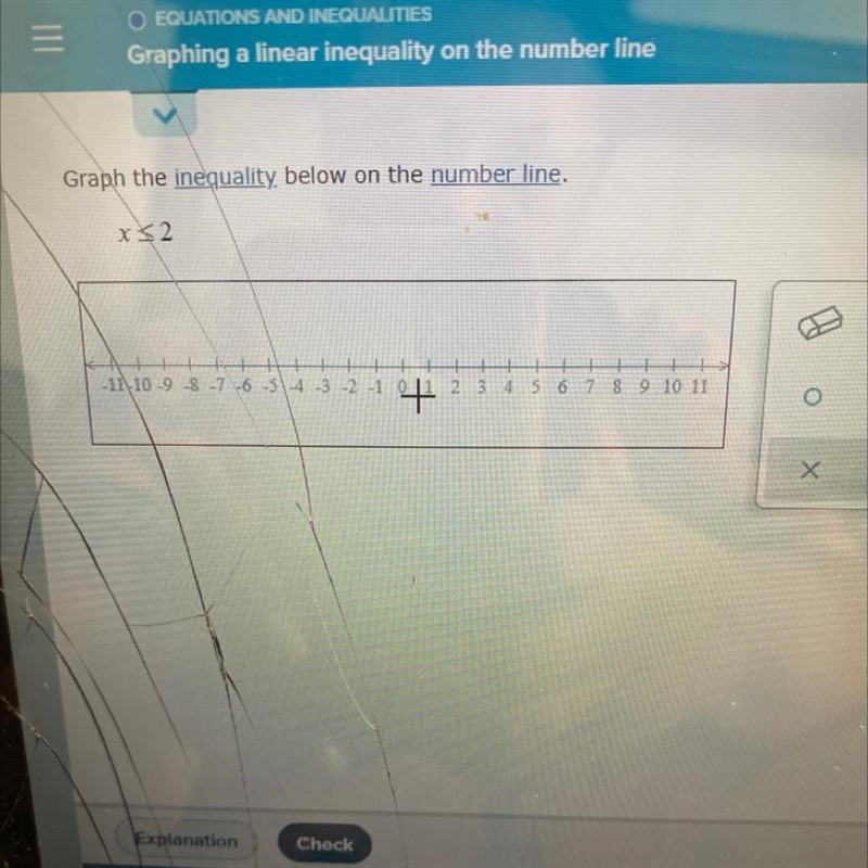 IIIGraphing a linear inequality on the number lineGraph the inequality below on the-example-1