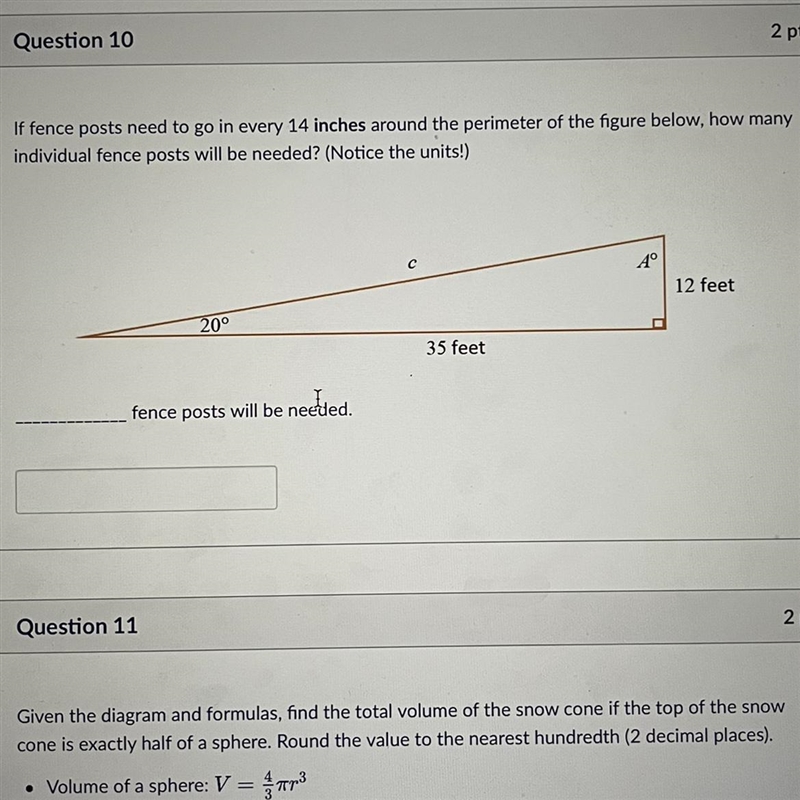 Need help finding the fence post that will be needed-example-1