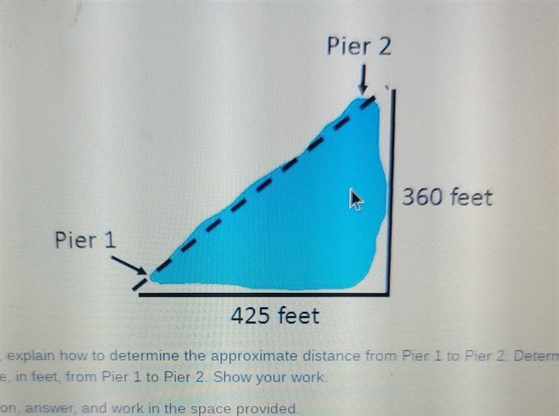 Find the approximate distance ,in feet from pier 1 to pier 2.-example-1