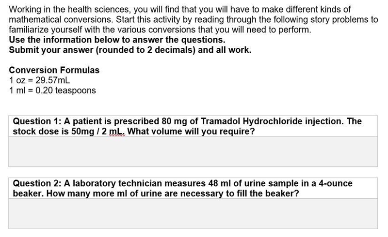 Working in the health sciences, you will find that you will have to make different-example-1