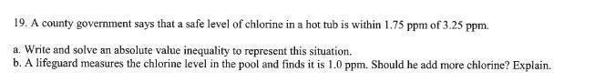 Write and solve an absolute inequality to represent this situation.-example-1