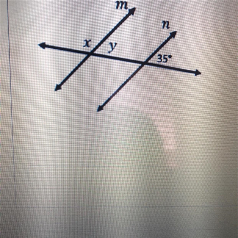 Assume line m and n are parallel. how many degree is angle x-example-1