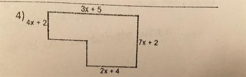 Write an expression to represent the area for figure in #4.Simplify the expression-example-1