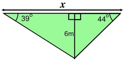 Find the value of the length x rounded to 1 DP.-example-1