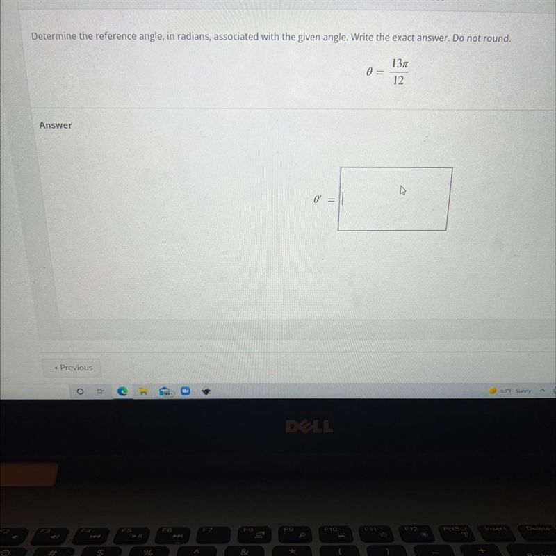 Determine the reference angle, in radians, associated with the given angle. Write-example-1