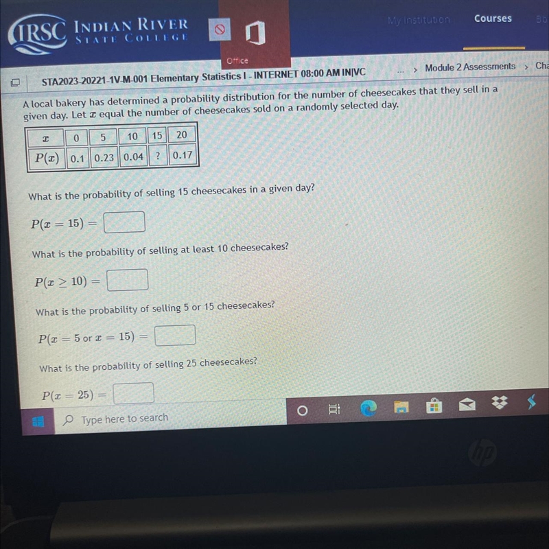 A.)What is the probability of selling 15 cheesecakes in a given day?B.)what is the-example-1