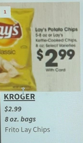 What is the unit rate or price per ounce of chips at Kroger-example-1