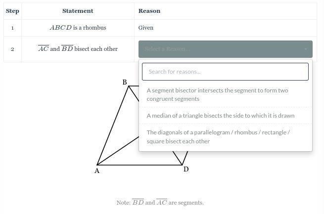 Prove that the triangles are equal with only providing the reason when the statements-example-2