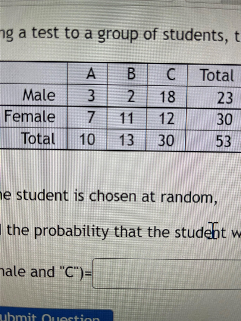 Giving a test to a group of students, the grades and gender are shown in the pictureIf-example-1