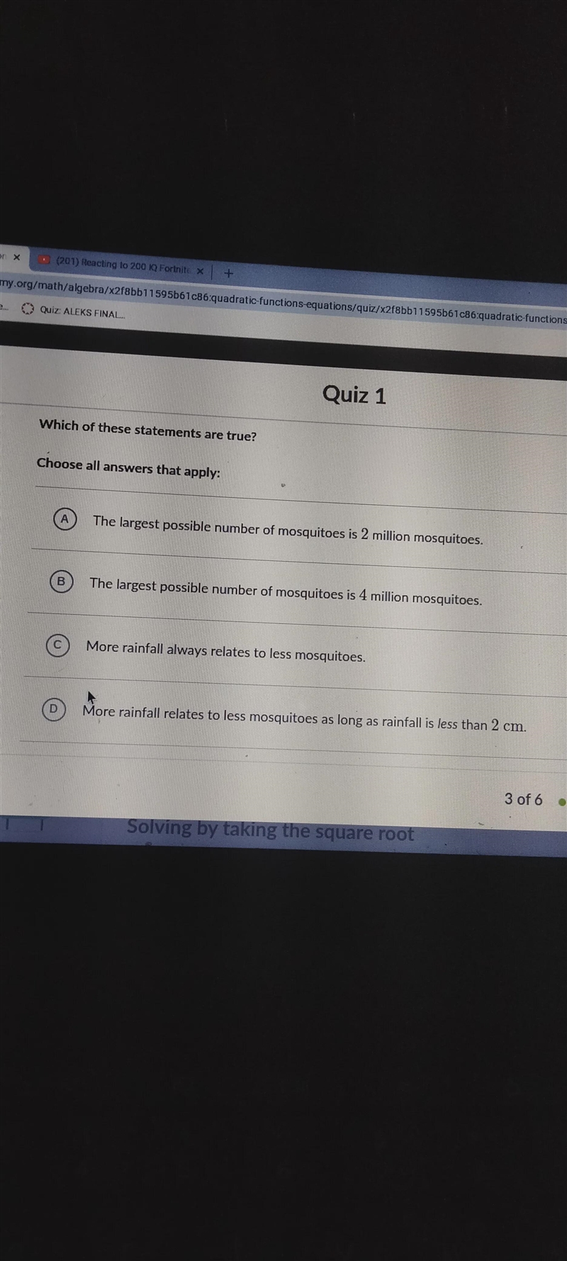 the function g models the number of mosquitoes (in millions of mosquitoes) in a certain-example-2