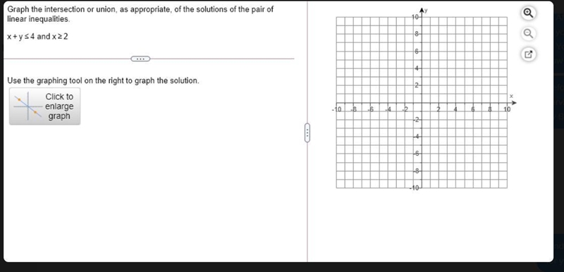 Graph the intersection or union, as appropriate, of the solutions of the pair of linear-example-1