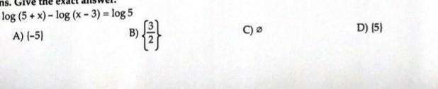 Solve the logarithmic equation. Be sure to reject any value that is not in the domain-example-1