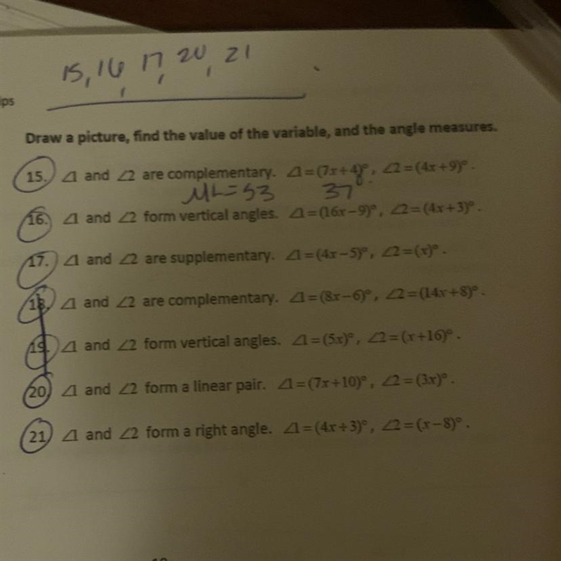 Can you solve this ? We need yo find the x and the two angles This is geometry It-example-1