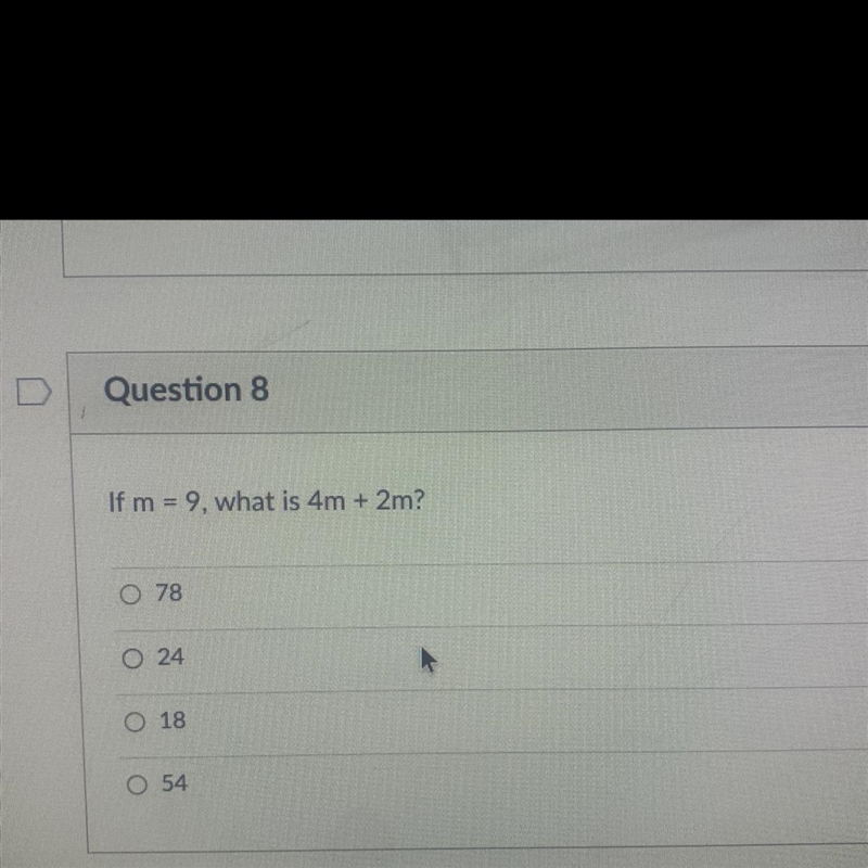 If m = 9, what is 4m + 2m?-example-1