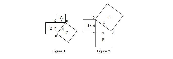 In Figure 1, the area of square A is 9 square units, the area of square B is 16 square-example-1