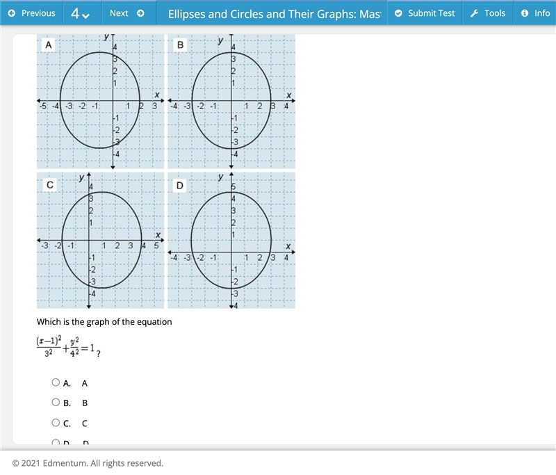 Which is the graph of the equation? Please help which one is the asnwer-example-1