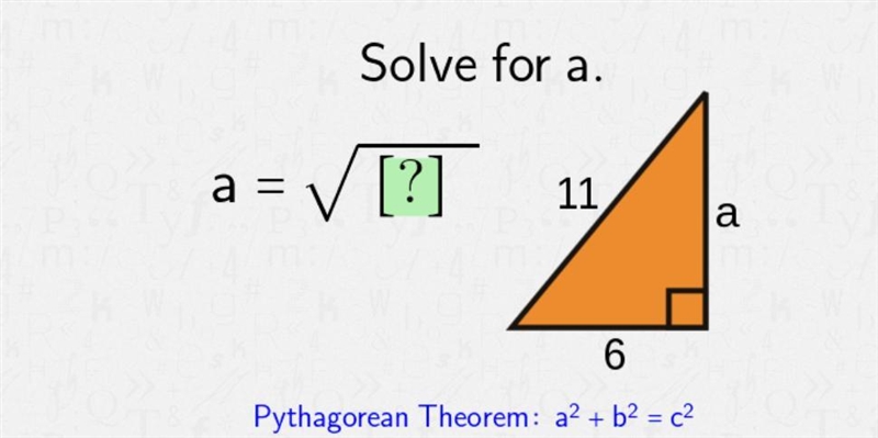 Pythagorean Theorem with an Unknown Leg-example-1