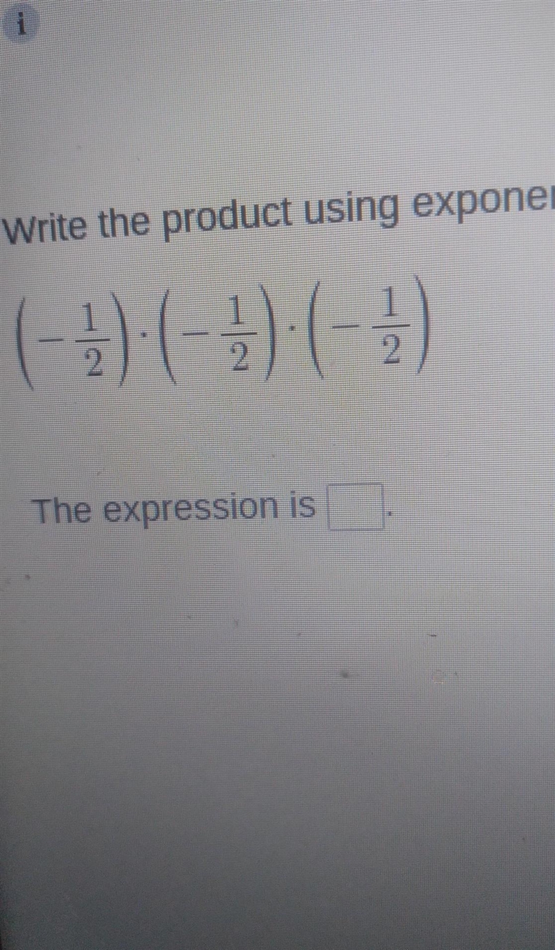 Write the product using exponents. ():(-) :( The expression is-example-1