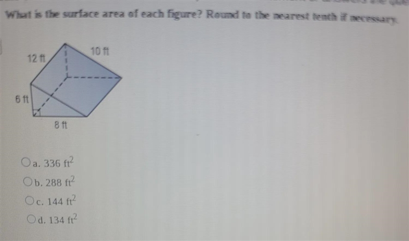 What is the surface area of each figure? Round to the nearest tenth if necessary. A-example-1