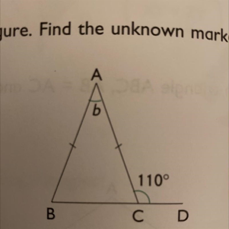 Find unknown angle with work-example-1