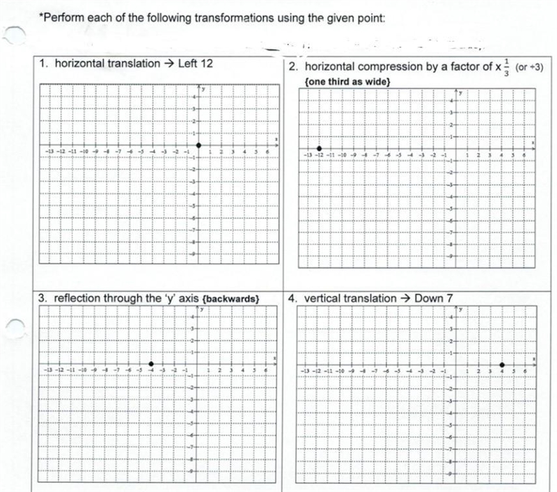 Perform each of the following transformation using the given point-example-1