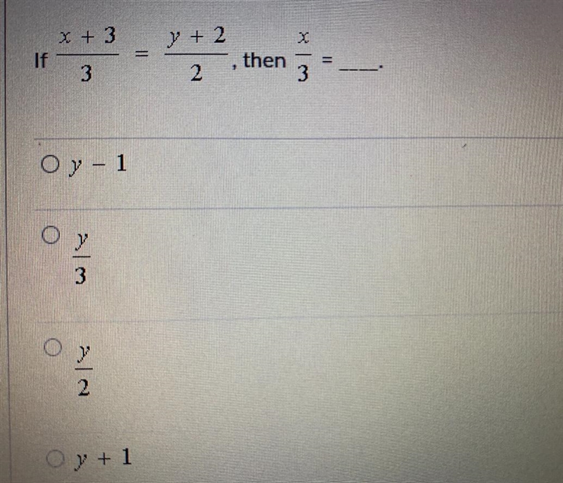 If x+3 over 3 = y+2 over 2 then x over 3=-example-1