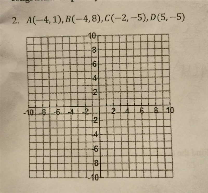 NO LINKS!!! Please assist me part 2a Plot the points in the coordinate plane. Then-example-1