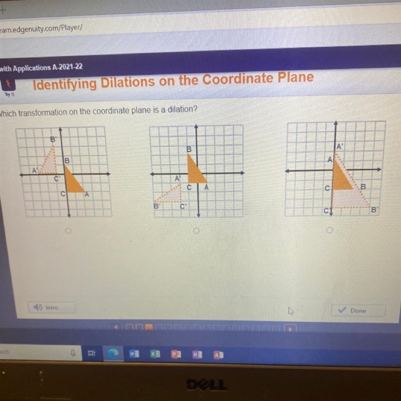 Which transformation on the coordinate plane is a dilation?-example-1