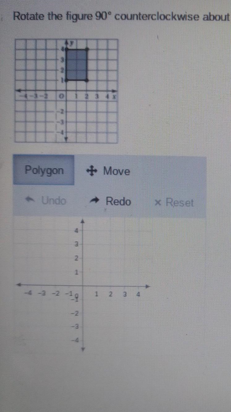 Rotate the figure 90° counterclockwise about the origin, and then reflect in the X-example-1