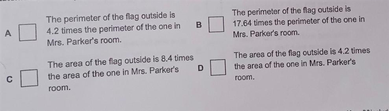 The America flag in Mrs. Parkers classroom is similar to that American flag on the-example-1