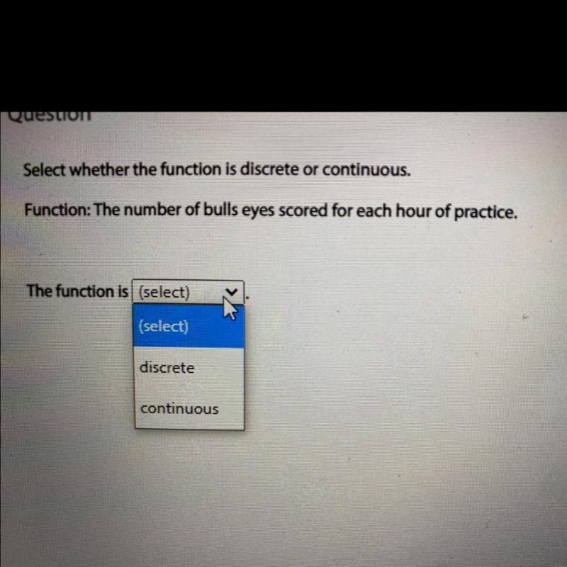 Select whether the function is discrete or continuous.Function: The number of bull-example-1