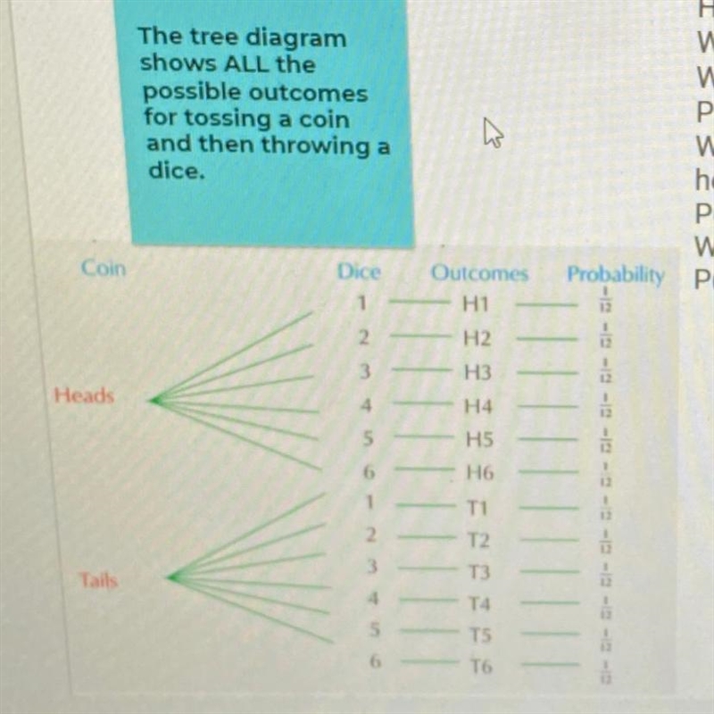 How many possible outcomes are there?What is the probablity of getting each outcome-example-1