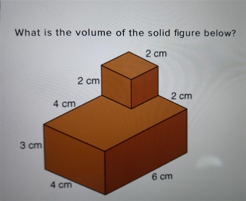 What is the volume of the solid figure below ​-example-1