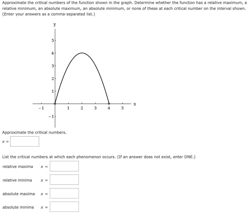 Approximate the critical numbers of the function shown in the graph. Determine whether-example-1