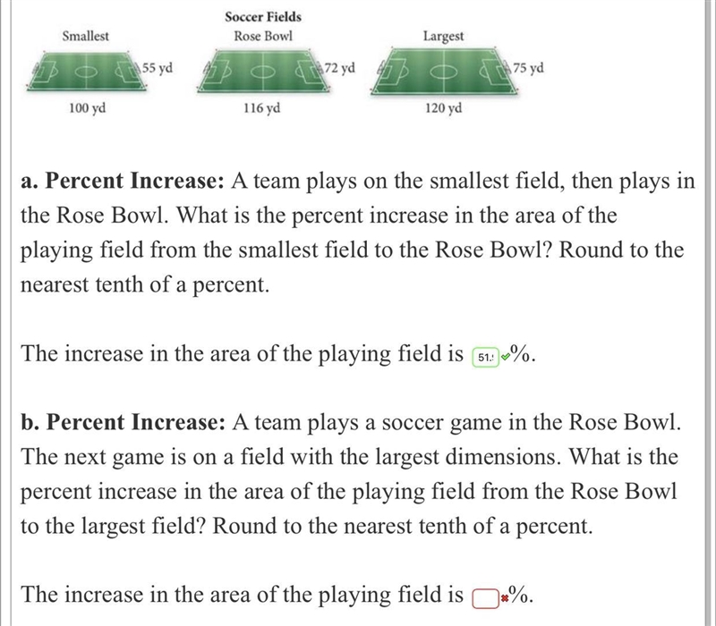 Soccer: The rules for the soccer state that the playing field must be from 100 to-example-1