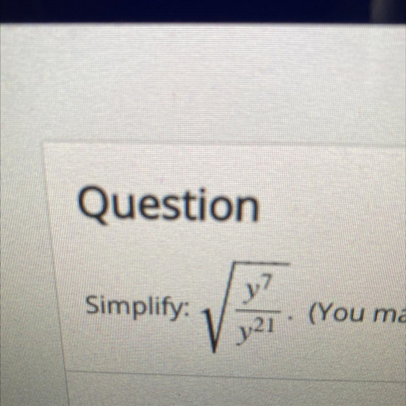 Square root of y^2 over y^21-example-1