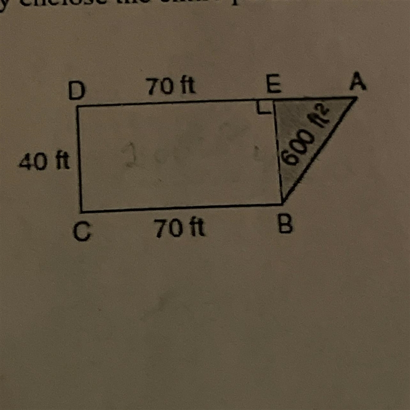 Picture included please help! The plan of a parcel of land is represented by trapezoid-example-1