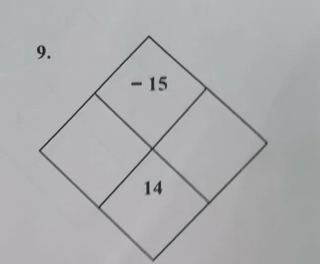 The diamond method for factoring: Fill in the missing value-example-1