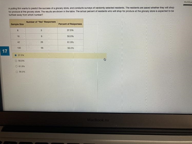 A polling firm wants to predict the success of a grocery store, and conducts surveys-example-1